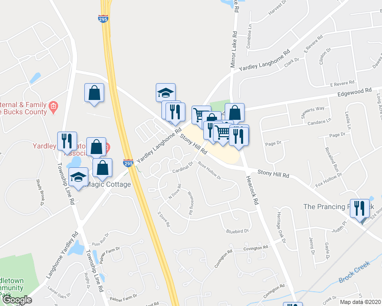 map of restaurants, bars, coffee shops, grocery stores, and more near 699 Alder Court in Morrisville