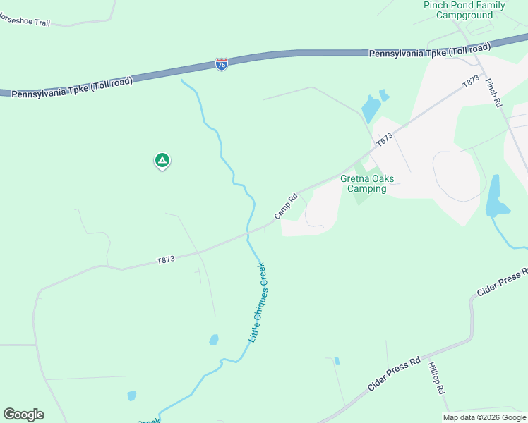 map of restaurants, bars, coffee shops, grocery stores, and more near 2462 Camp Road in Manheim