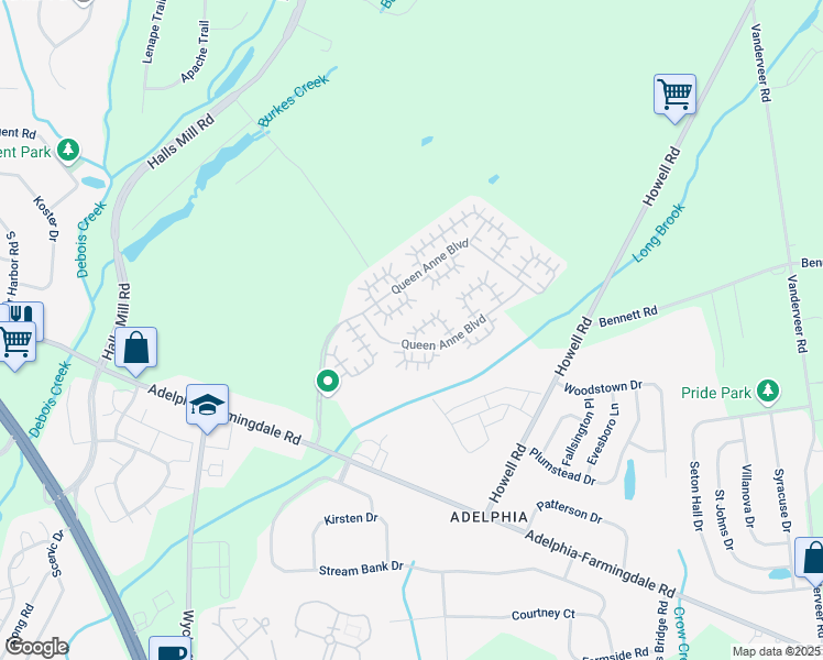 map of restaurants, bars, coffee shops, grocery stores, and more near 21 Linton Close in Freehold