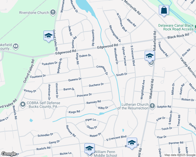 map of restaurants, bars, coffee shops, grocery stores, and more near 843 Queens Drive in Morrisville