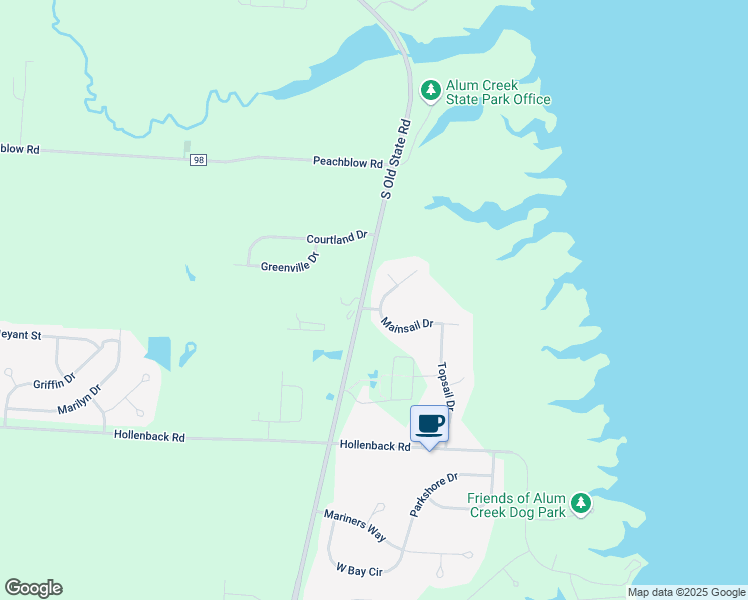map of restaurants, bars, coffee shops, grocery stores, and more near 3896 Regatta Court in Lewis Center