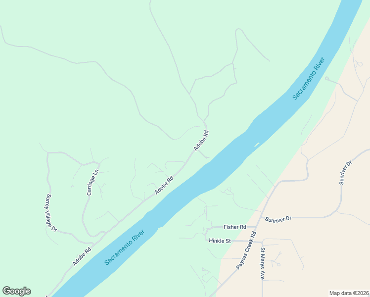 map of restaurants, bars, coffee shops, grocery stores, and more near 22555 Rio Robles Drive in Red Bluff