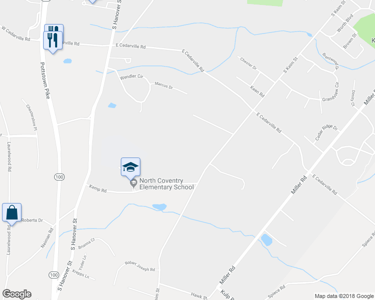 map of restaurants, bars, coffee shops, grocery stores, and more near 1359 South Keim Street in Pottstown