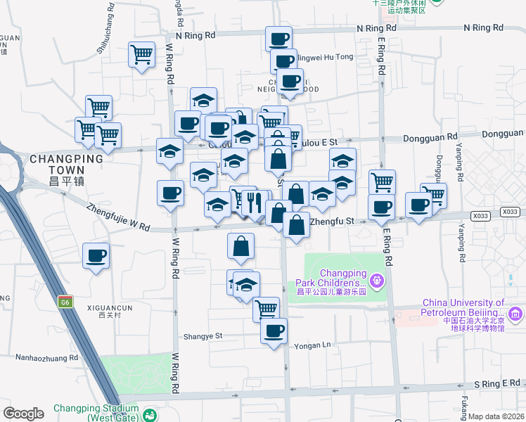 map of restaurants, bars, coffee shops, grocery stores, and more near in 