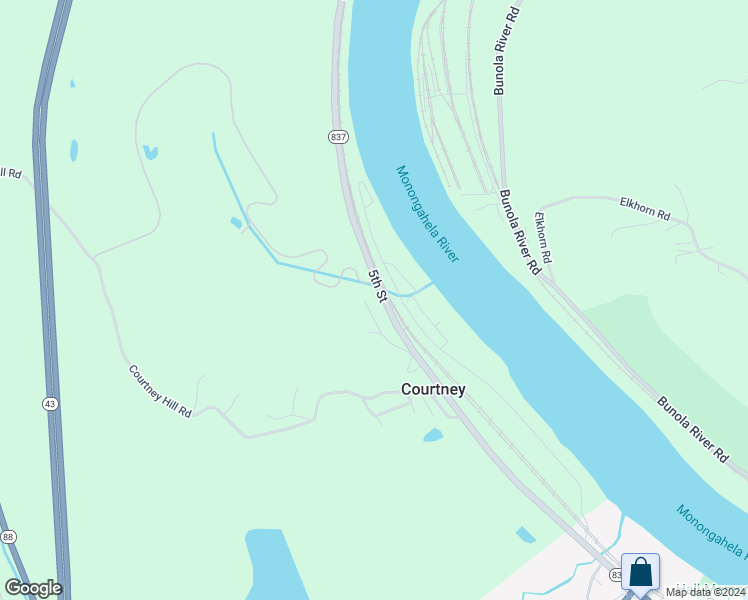 map of restaurants, bars, coffee shops, grocery stores, and more near 36 Kennedy Road in New Eagle