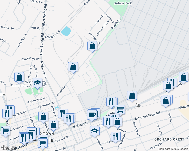 map of restaurants, bars, coffee shops, grocery stores, and more near 824 Admiral's Quay Drive in Mechanicsburg