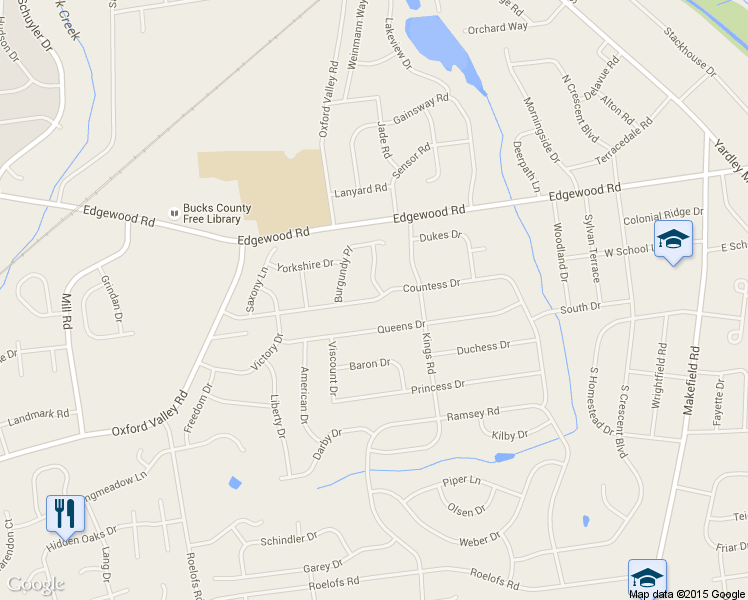 map of restaurants, bars, coffee shops, grocery stores, and more near Countess Drive in Morrisville