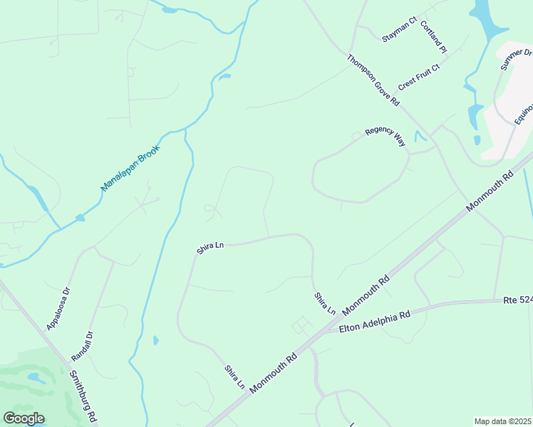 map of restaurants, bars, coffee shops, grocery stores, and more near 7 Nottinghill Court in Manalapan Township