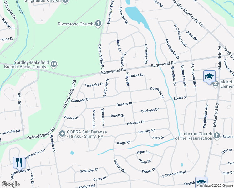 map of restaurants, bars, coffee shops, grocery stores, and more near 607 Chatwyck Lane in Morrisville