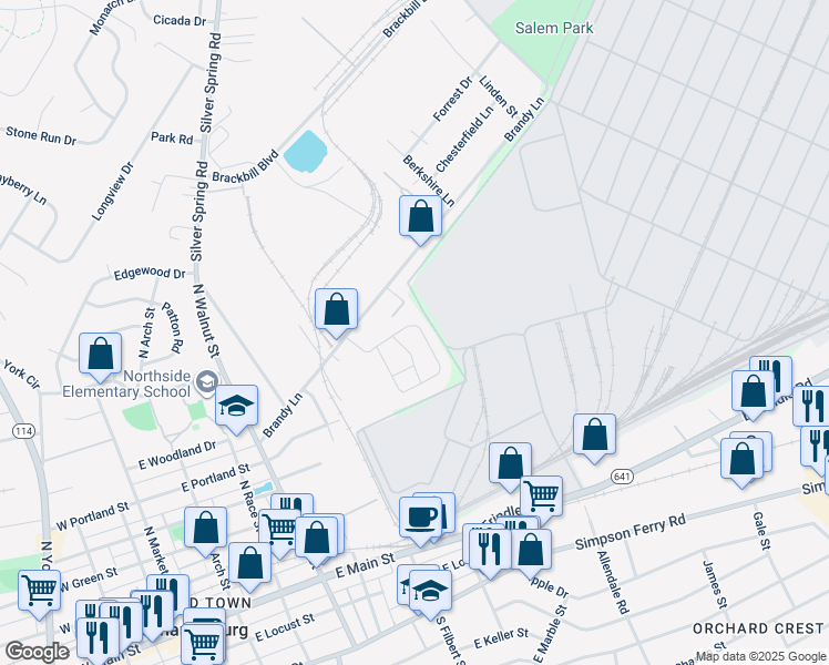 map of restaurants, bars, coffee shops, grocery stores, and more near 810 Admiral's Quay Drive in Mechanicsburg