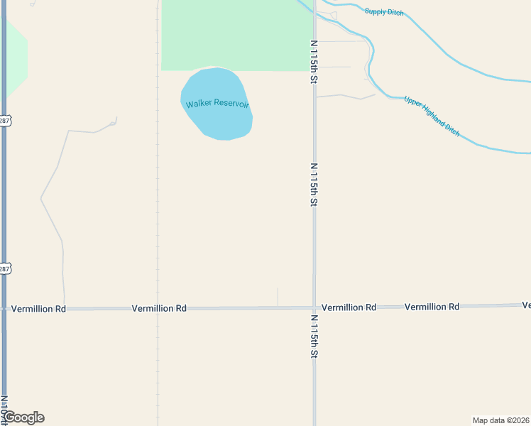 map of restaurants, bars, coffee shops, grocery stores, and more near 13631 North 115th Street in Longmont