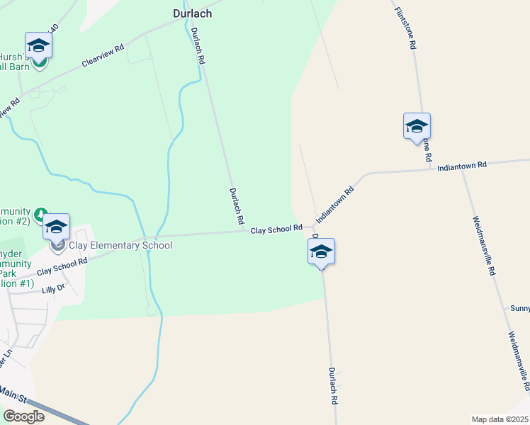 map of restaurants, bars, coffee shops, grocery stores, and more near 451 Durlach Road in Ephrata