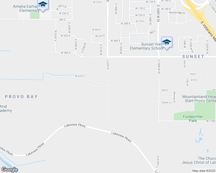 map of restaurants, bars, coffee shops, grocery stores, and more near 670 South 2050 West in Provo