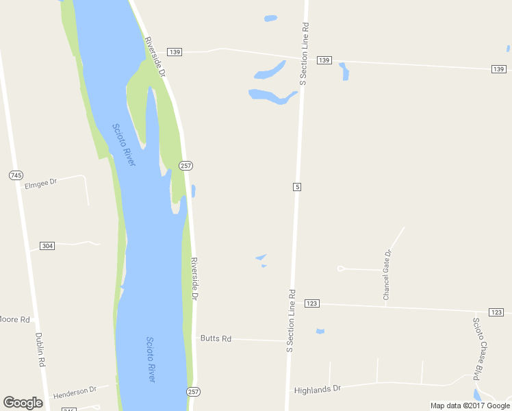 map of restaurants, bars, coffee shops, grocery stores, and more near 6016 South Section Line Road in Delaware