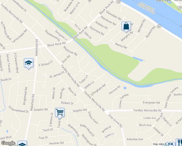 map of restaurants, bars, coffee shops, grocery stores, and more near 98 Tudor Lane in Morrisville