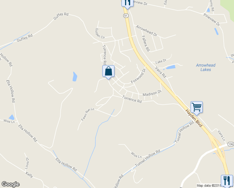 map of restaurants, bars, coffee shops, grocery stores, and more near 207 Torrence Road in Elizabeth