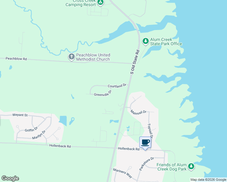 map of restaurants, bars, coffee shops, grocery stores, and more near 3584 Greenville Drive in Lewis Center