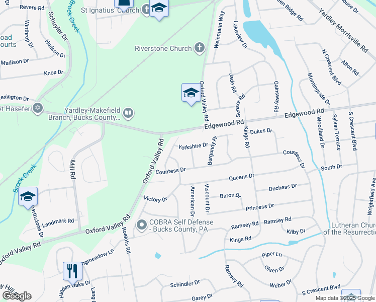 map of restaurants, bars, coffee shops, grocery stores, and more near 1009 Yorkshire Drive in Morrisville