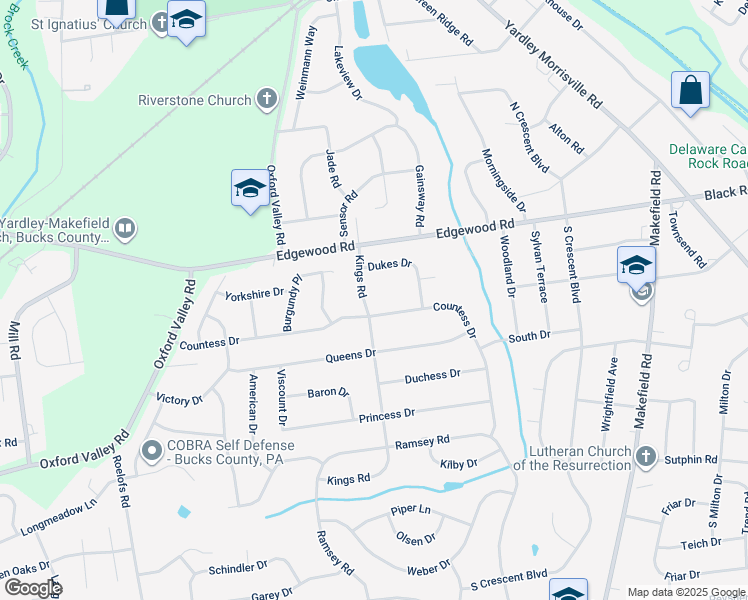map of restaurants, bars, coffee shops, grocery stores, and more near 612 Kings Road in Morrisville