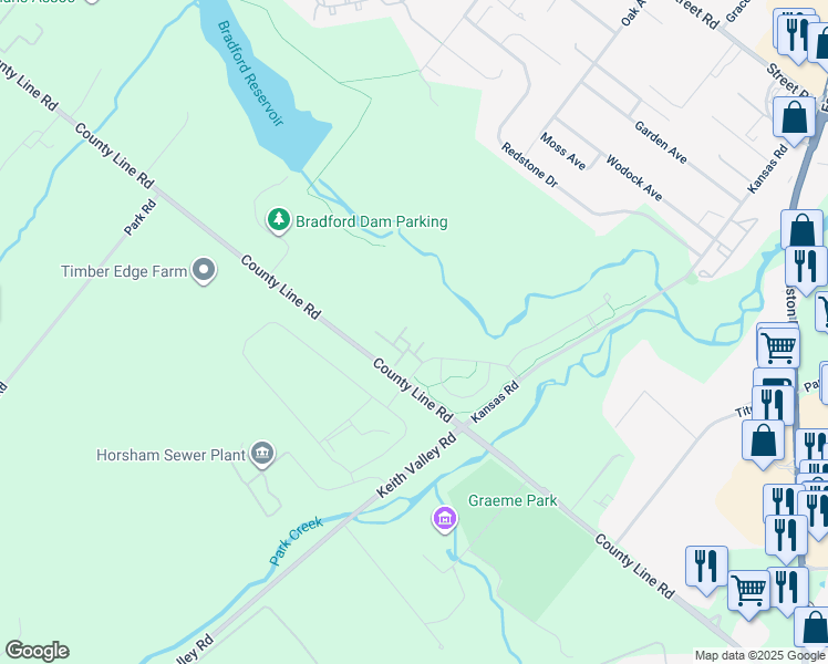 map of restaurants, bars, coffee shops, grocery stores, and more near 213 Fulgens Court in Warrington