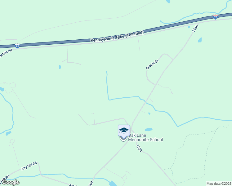 map of restaurants, bars, coffee shops, grocery stores, and more near 2177 Oak Lane in Manheim