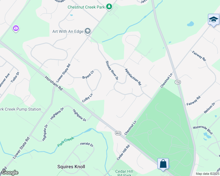 map of restaurants, bars, coffee shops, grocery stores, and more near 321 Sleepy Hollow Court in Maple Glen
