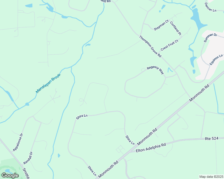 map of restaurants, bars, coffee shops, grocery stores, and more near 7 Nottinghill Court in Manalapan Township