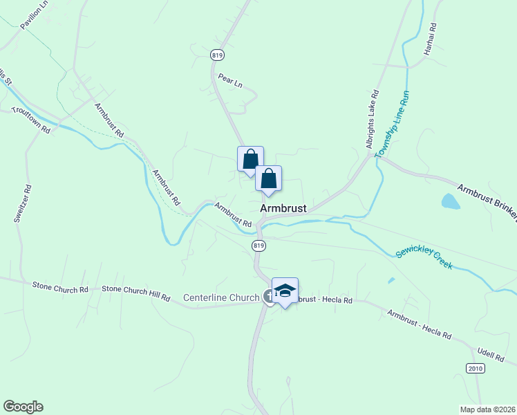 map of restaurants, bars, coffee shops, grocery stores, and more near 519 Nursery Road in Armbrust