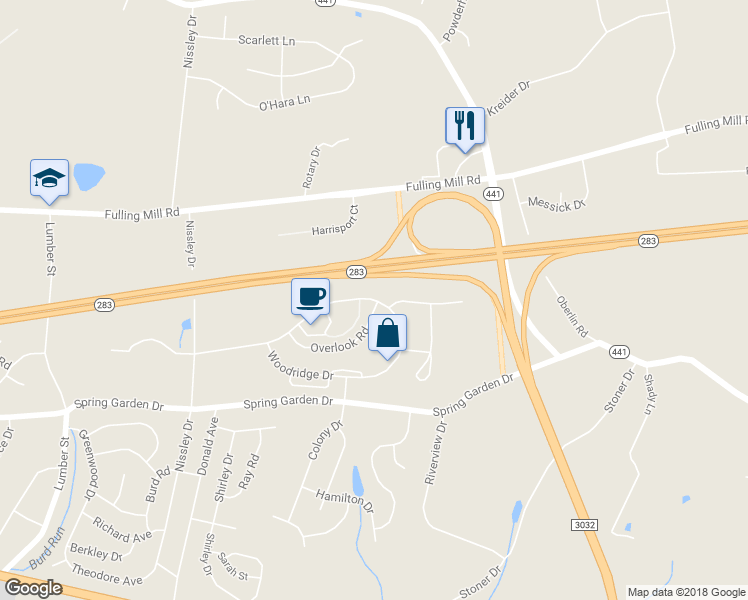 map of restaurants, bars, coffee shops, grocery stores, and more near 969 Woodridge Drive in Middletown