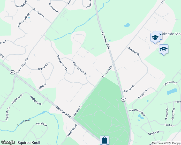 map of restaurants, bars, coffee shops, grocery stores, and more near 297 Hawks Flight Court in Ambler