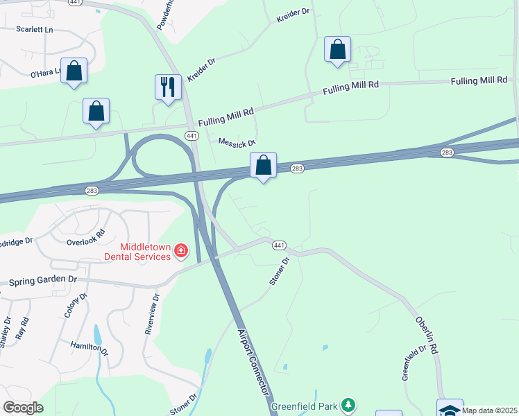 map of restaurants, bars, coffee shops, grocery stores, and more near 834 Oberlin Road in Middletown