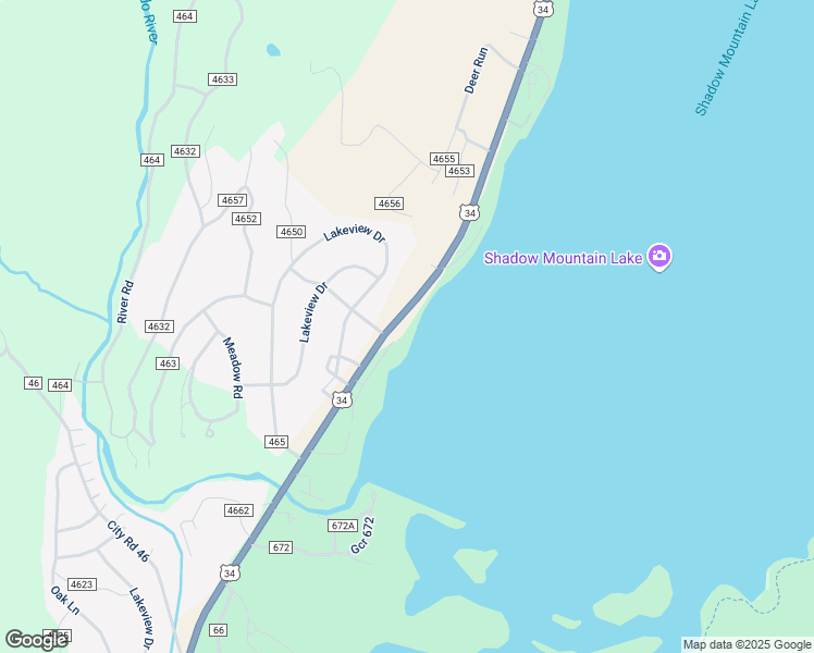 map of restaurants, bars, coffee shops, grocery stores, and more near 51 County Road in Grand Lake