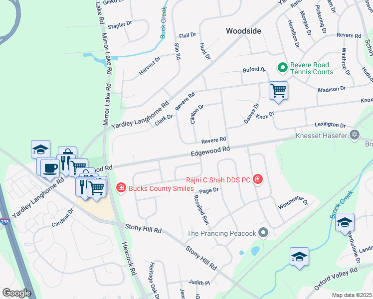 map of restaurants, bars, coffee shops, grocery stores, and more near 717 Stewarts Way in Morrisville