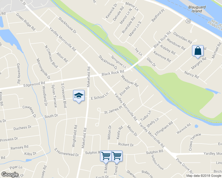 map of restaurants, bars, coffee shops, grocery stores, and more near 1980 Yardley Morrisville Road in Morrisville