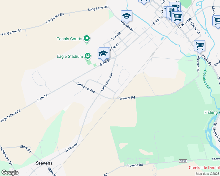 map of restaurants, bars, coffee shops, grocery stores, and more near 9 Fausnacht Drive in Denver
