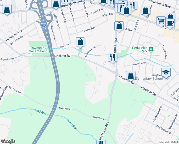map of restaurants, bars, coffee shops, grocery stores, and more near 9 Lamont Avenue in Hamilton Township
