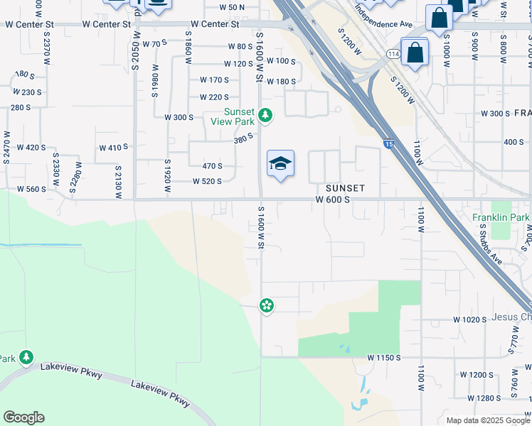 map of restaurants, bars, coffee shops, grocery stores, and more near 655 South 1600 West Street in Provo