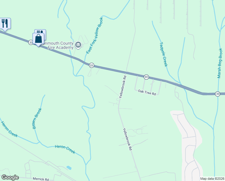 map of restaurants, bars, coffee shops, grocery stores, and more near 11 Yellowbrook Road in Marlboro