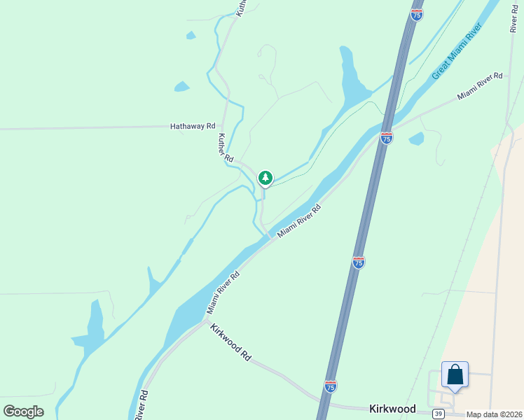 map of restaurants, bars, coffee shops, grocery stores, and more near 1616 Kuther Road in Sidney