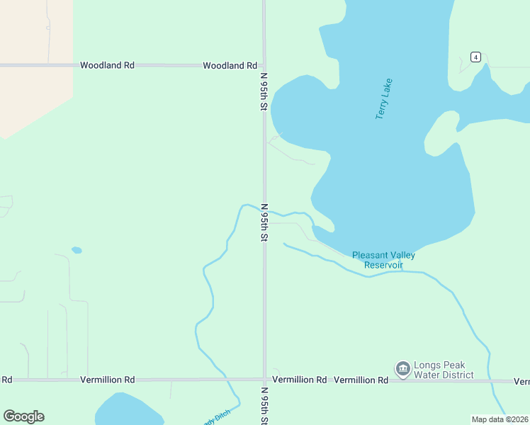 map of restaurants, bars, coffee shops, grocery stores, and more near 13800 North 95th Street in Longmont