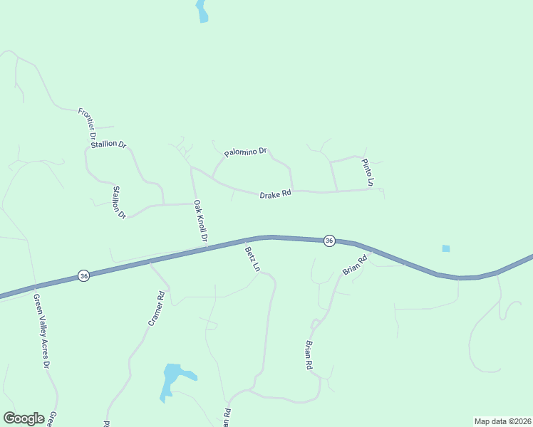 map of restaurants, bars, coffee shops, grocery stores, and more near 18805 Drake Road in Red Bluff