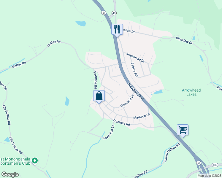 map of restaurants, bars, coffee shops, grocery stores, and more near 4085 Concord Drive in Elizabeth