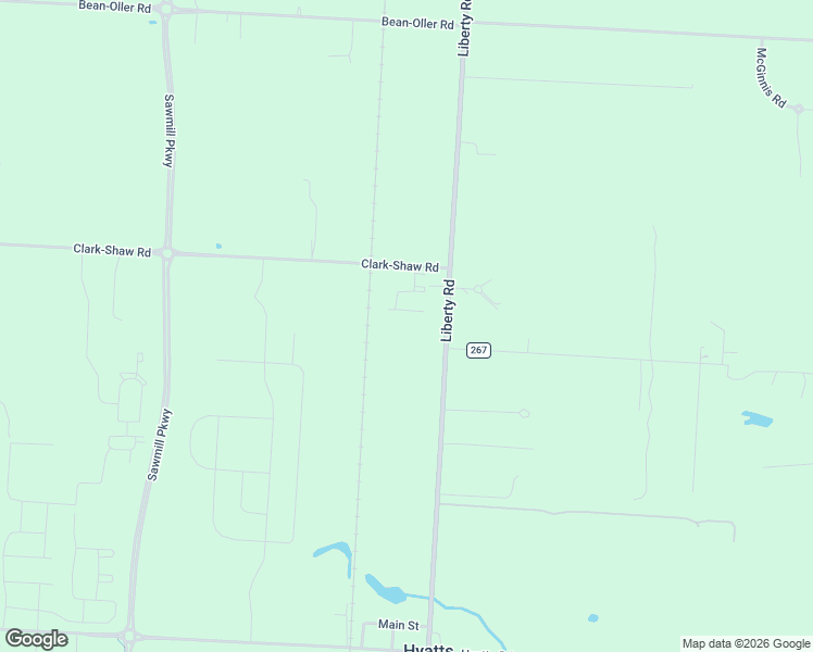 map of restaurants, bars, coffee shops, grocery stores, and more near 5302 Liberty Road in Powell