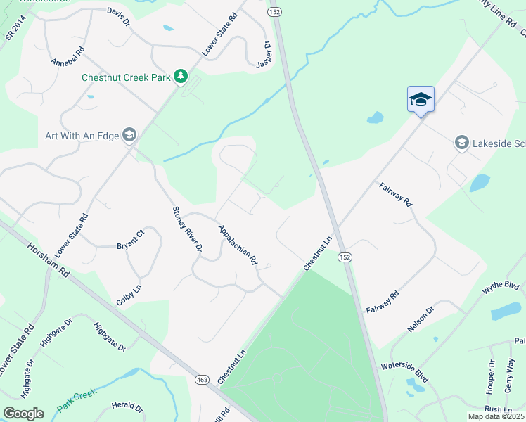 map of restaurants, bars, coffee shops, grocery stores, and more near 1318 Pine Brook Court in Ambler