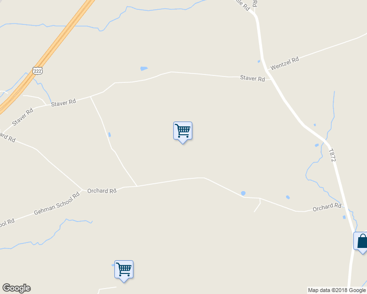 map of restaurants, bars, coffee shops, grocery stores, and more near 390 Orchard Road in Mohnton