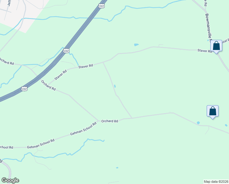 map of restaurants, bars, coffee shops, grocery stores, and more near 448 Orchard Road in Mohnton