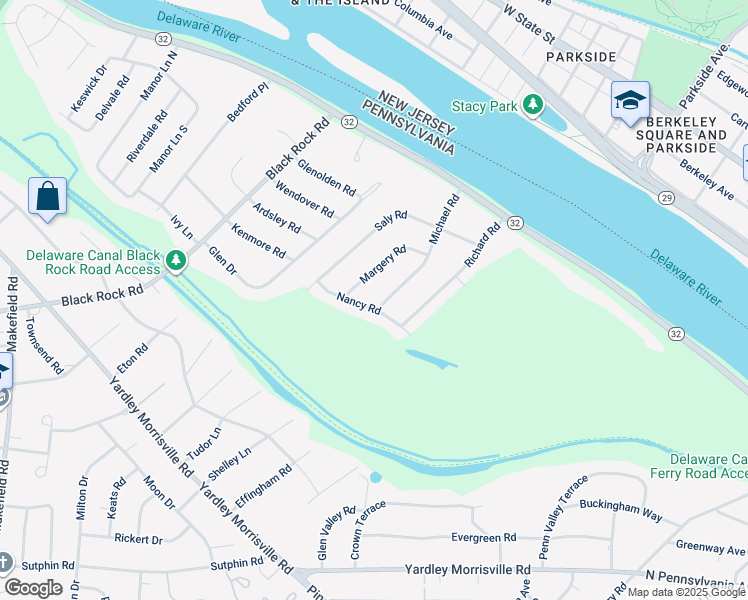map of restaurants, bars, coffee shops, grocery stores, and more near 640 Nancy Road in Morrisville