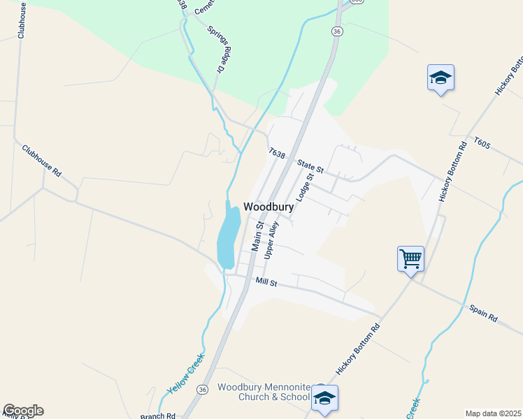 map of restaurants, bars, coffee shops, grocery stores, and more near 132 Main Street in Woodbury