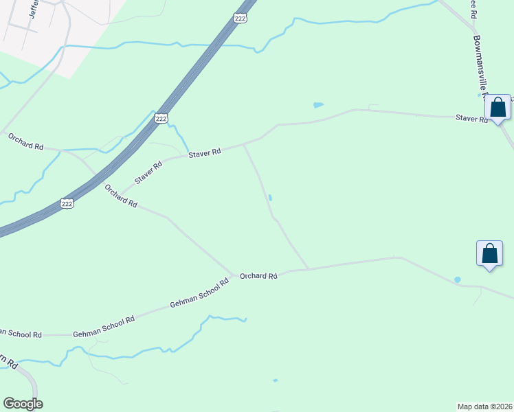 map of restaurants, bars, coffee shops, grocery stores, and more near 448 Orchard Road in Mohnton