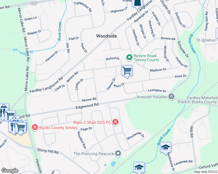 map of restaurants, bars, coffee shops, grocery stores, and more near 1404 Lee Circle in Morrisville